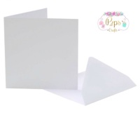 5 x 5 Square White Card Blanks & Envelopes 