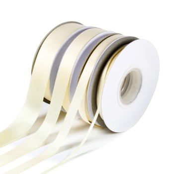 5 Metres Quality Double Satin Ribbon 3mm Wide - Ivory