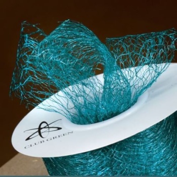 Spiders Web Mesh/Net Ribbon 35mm Wide - Teal