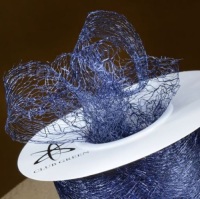 Spiders Web Mesh/Net Ribbon 35mm Wide - Navy Blue