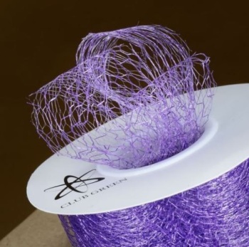 Spiders Web Mesh/Net Ribbon 35mm Wide - Purple