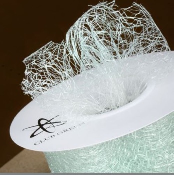 Spiders Web Mesh/Net Ribbon 35mm Wide - Light Sage Green