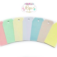 50 Medium Pastel Colour Gift Tags 
