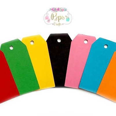 25 Large Bright Colour Gift Tags 