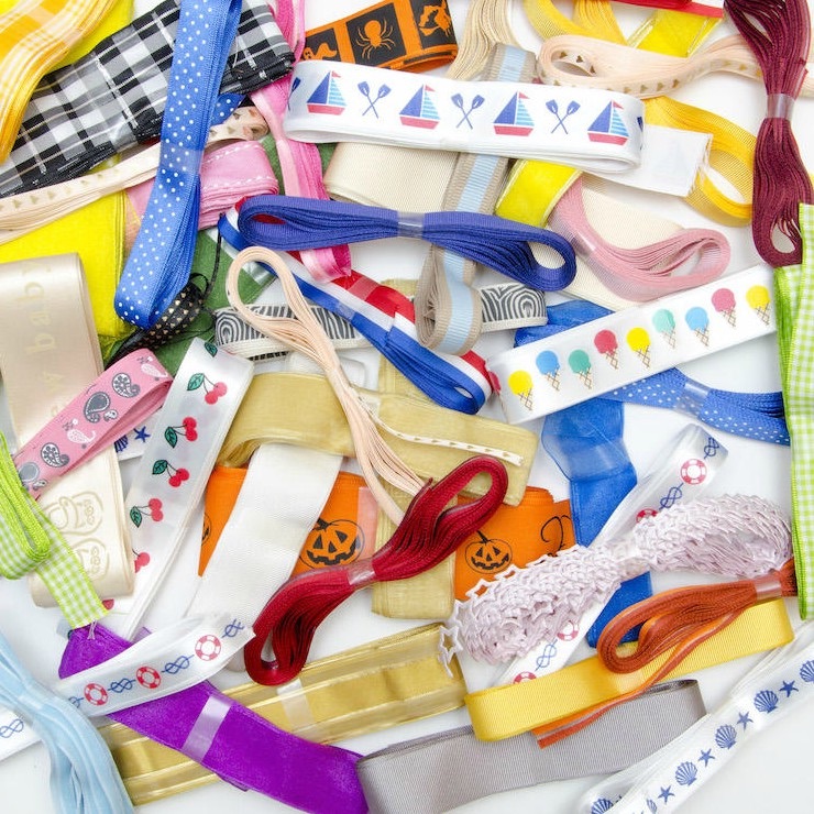 10 Metre Bundle of Assorted Patterned and Plain Ribbons