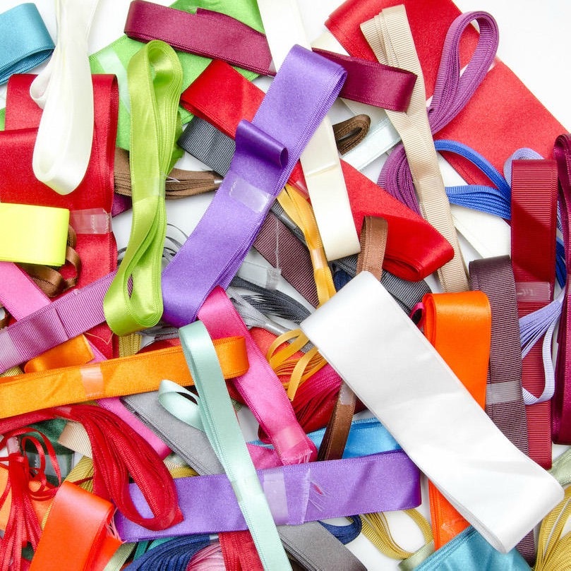 10 Metre Bundle of Assorted Plain Ribbons