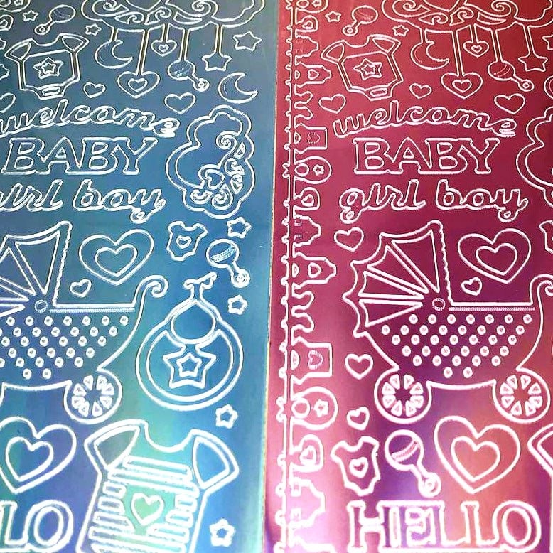 Welcome Baby Boy/Girl Peel Off Sticker Sheet