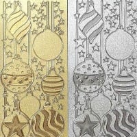 Sparkly Glitter Christmas Bauble Peel Off Sticker Sheet