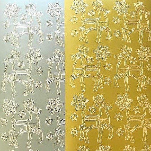 Christmas Reindeers Peel Off Sticker Sheet