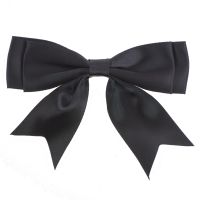 Satin Fabric 25mm Ribbon Bows - Black