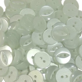 Round Fish Eye Buttons Size 18 - White