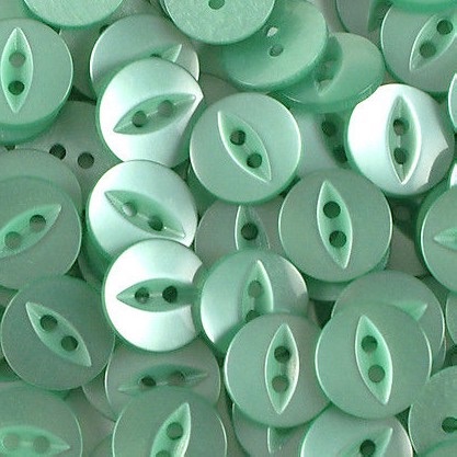 Round Fish Eye Buttons Size 18 - Aqua