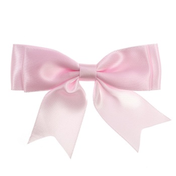 Satin Fabric 25mm Ribbon Bows - Light Pink
