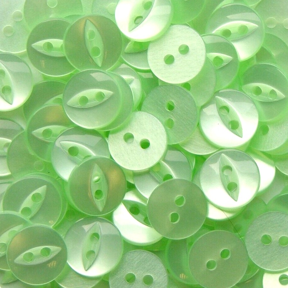 Round Fish Eye Buttons Size 22 - Mint Green
