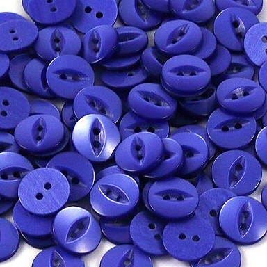 Round Fish Eye Buttons Size 26 - Royal Blue