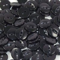 Round Fish Eye Buttons Size 30 - Black