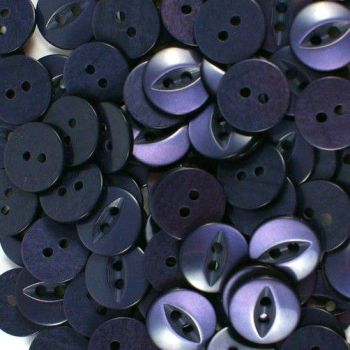 Round Fish Eye Buttons Size 30 - Navy Blue