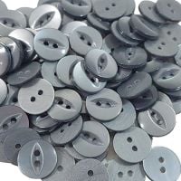 Round Fish Eye Buttons Size 30 - Grey