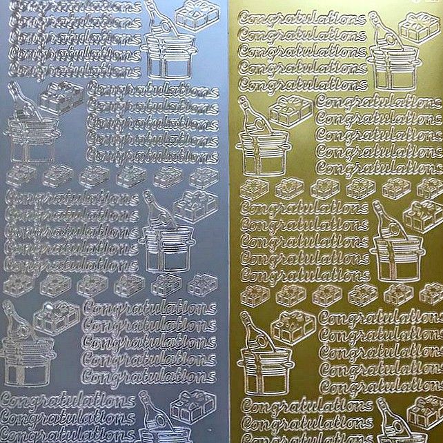 Congratulations Peel Off Sticker Sheet