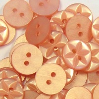 Round Star Buttons Size 18 - Rose Gold