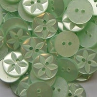 Round Star Buttons Size 22 - Mint Green