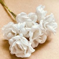 Rustic Hessian Flowers 30mm - Ivory