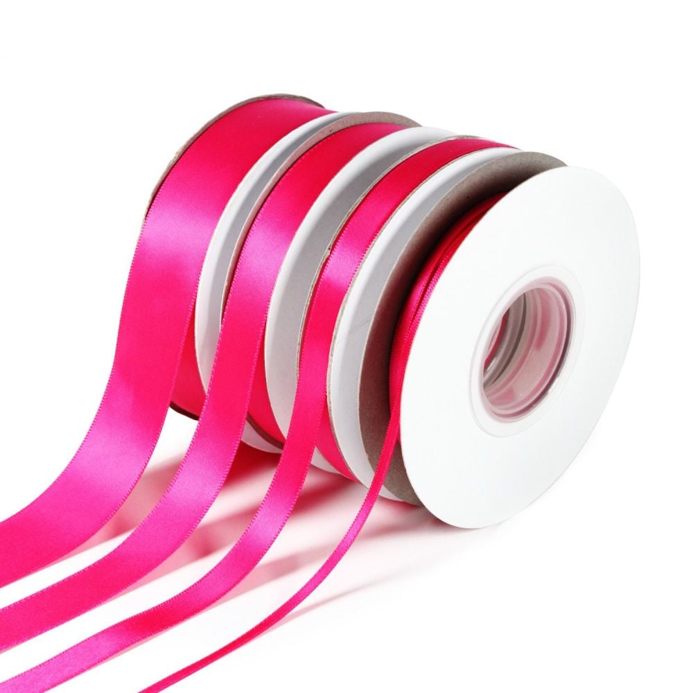 5 Metres Quality Double Satin Ribbon 6mm Wide - Cerise Pink