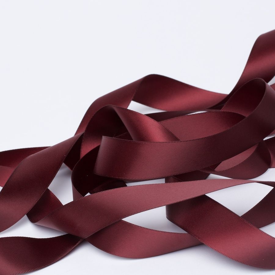 5 Metres Quality Double Satin Ribbon 6mm Wide - Burgundy