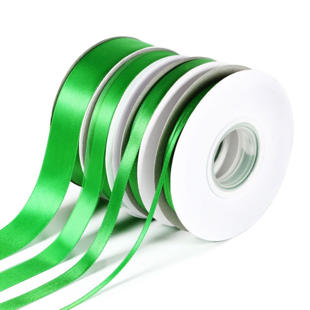 5 Metres Quality Double Satin Ribbon 6mm Wide - Emerald Green