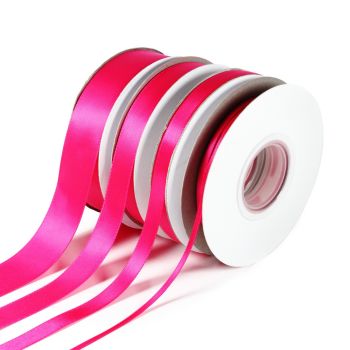 5 Metres Quality Double Satin Ribbon 10mm Wide - Cerise Pink