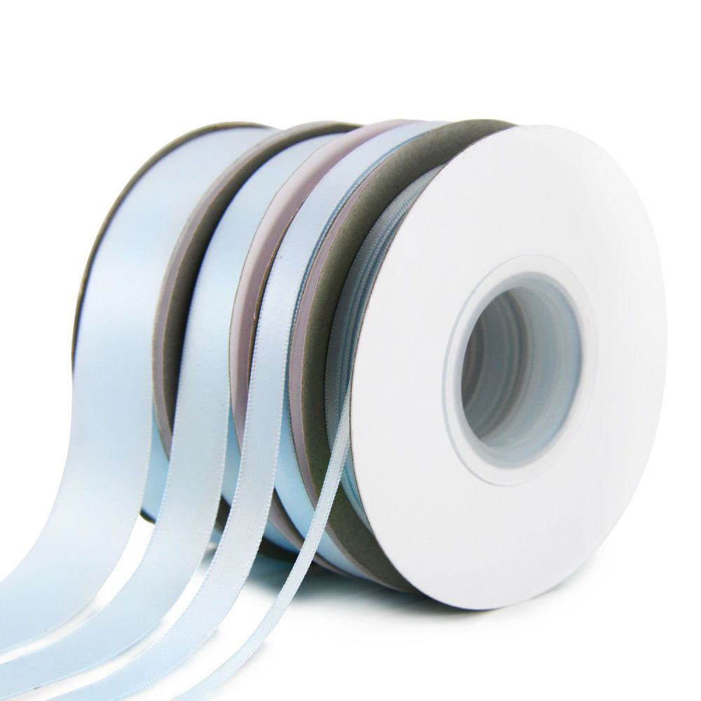 5 Metres Quality Double Satin Ribbon 6mm Wide - Light Blue