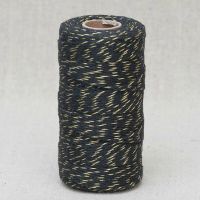 2mm Wide Bakers Twine - Black & Gold