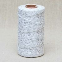 2mm Wide Bakers Twine - White & Silver