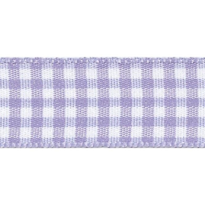 Berisfords 5mm Wide Gingham Ribbon - Orchid (Lilac)