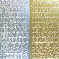 Large Alphabet Capital Letters Peel Off Sticker Sheet
