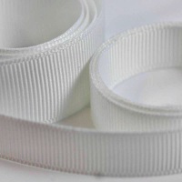 5 Metres Quality Grosgrain Ribbon 10mm Wide - White