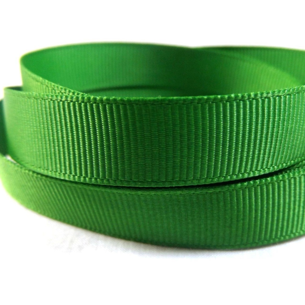 5 Metres Quality Grosgrain Ribbon 15mm Wide - Emerald Green