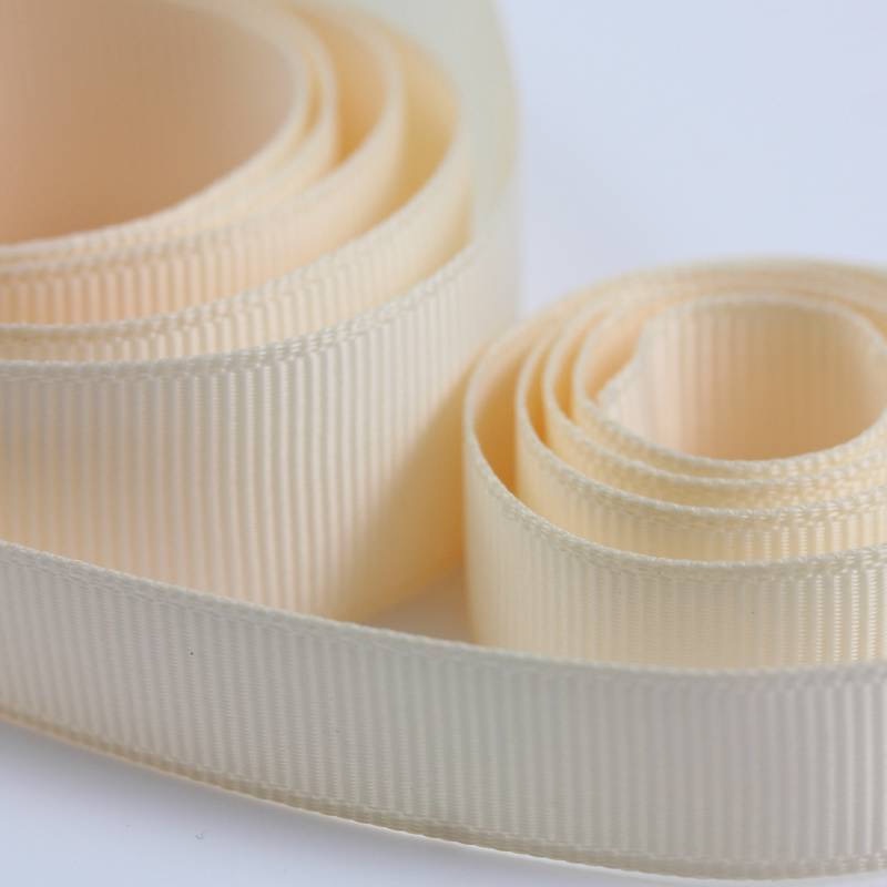 5 Metres Quality Grosgrain Ribbon 15mm Wide - Cream