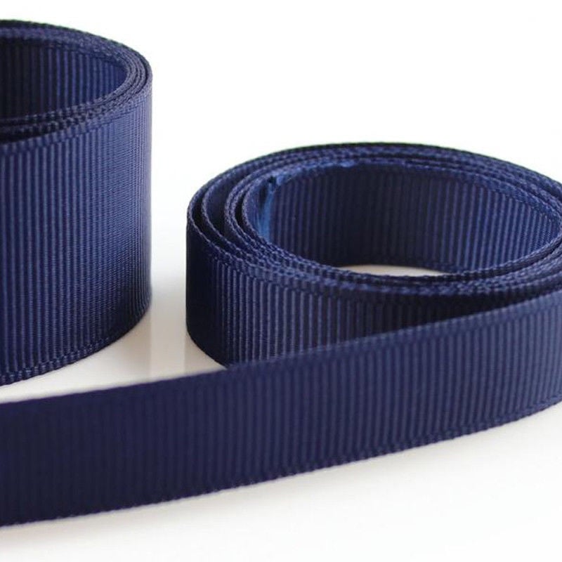 5 Metres Quality Grosgrain Ribbon 25mm Wide - Navy Blue