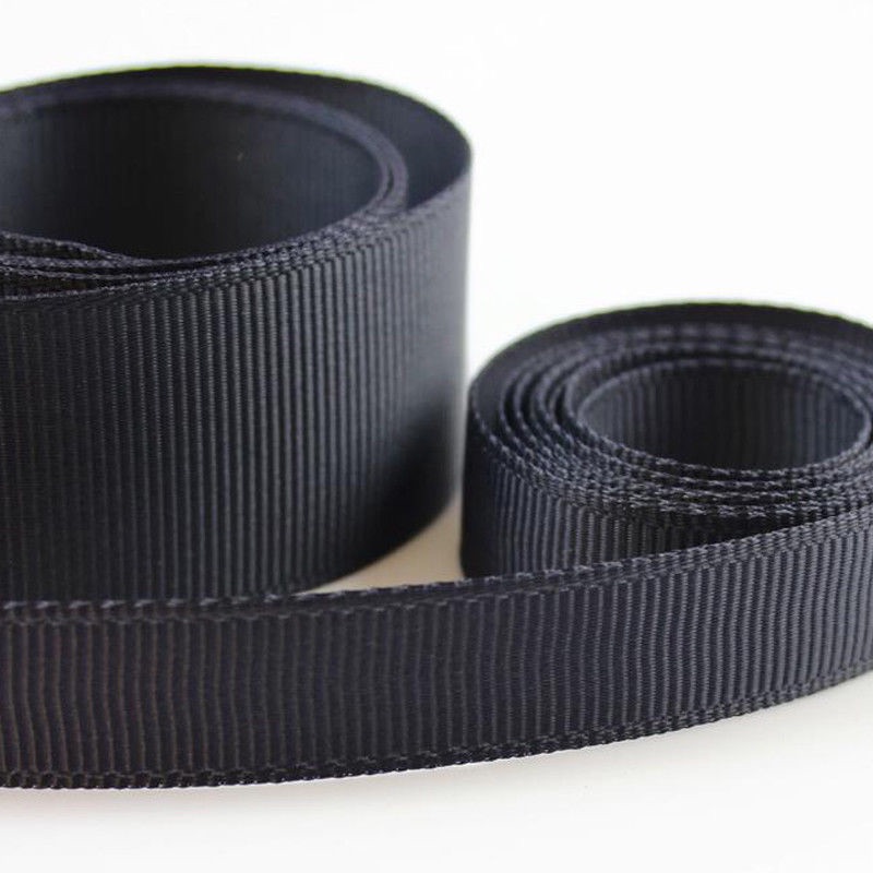 5 Metres Quality Grosgrain Ribbon 25mm Wide - Charcoal
