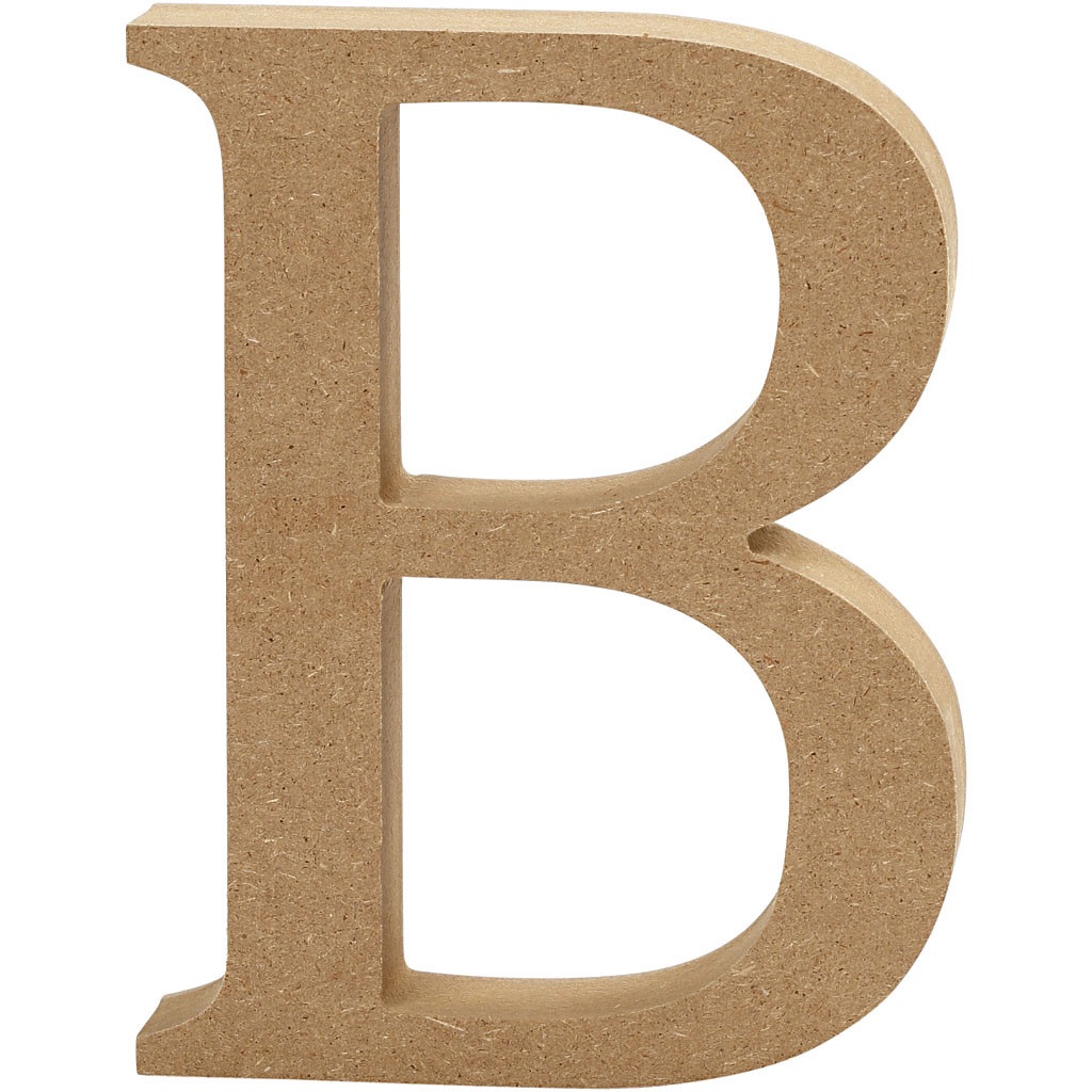 MDF Free Standing Wooden Alphabet Letter B - 13cm High
