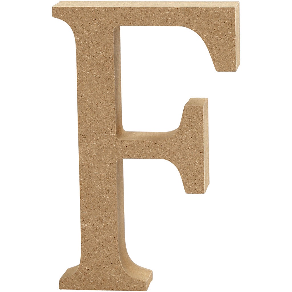 MDF Free Standing Wooden Alphabet Letter F - 13cm High