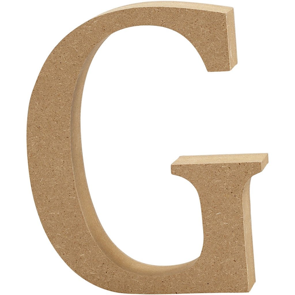 MDF Free Standing Wooden Alphabet Letter G - 13cm High