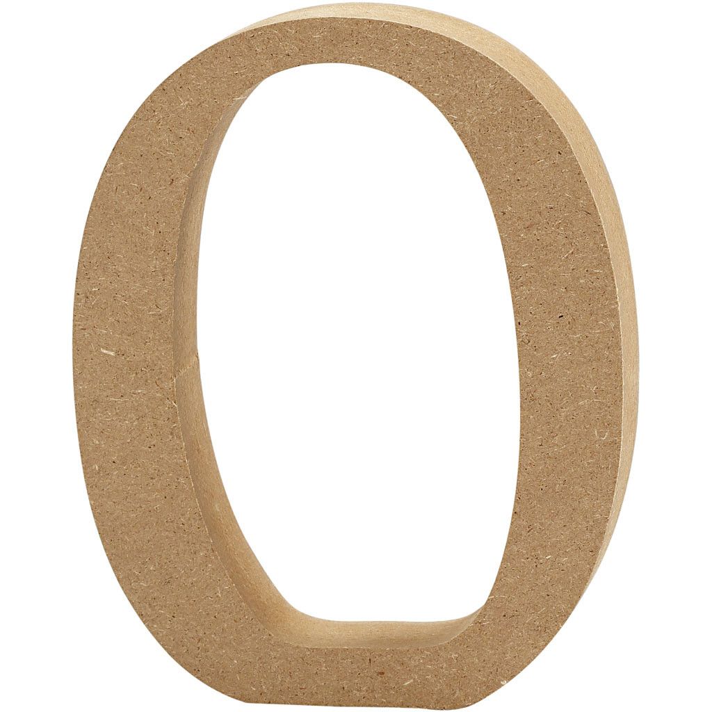 MDF Free Standing Wooden Alphabet Letter O - 13cm High