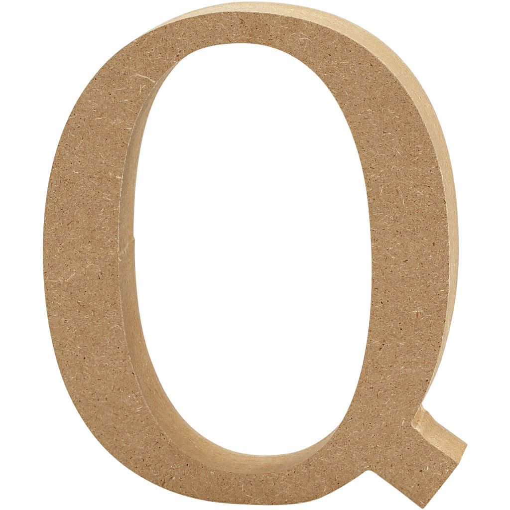 MDF Free Standing Wooden Alphabet Letter Q - 13cm High