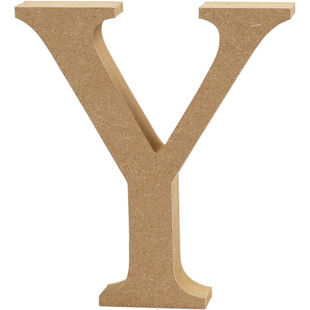 MDF Free Standing Wooden Alphabet Letter Y - 13cm High