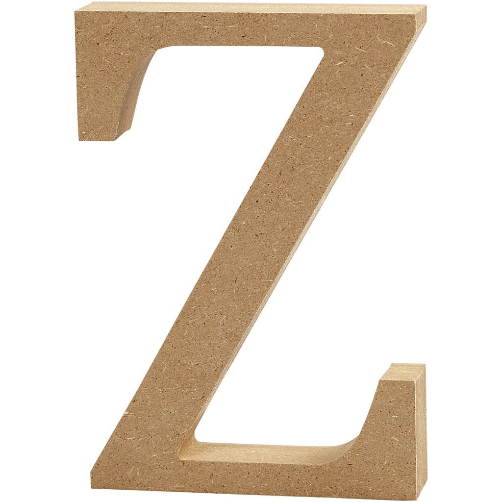 MDF Free Standing Wooden Alphabet Letter Z - 13cm High