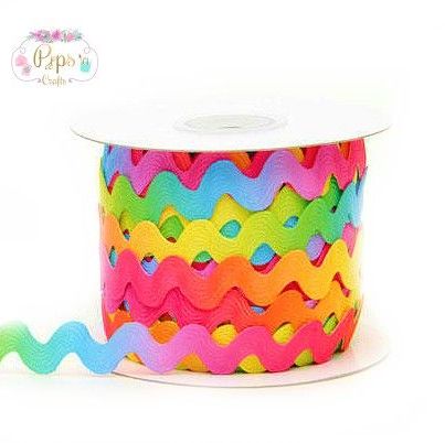 Rainbow Ric Rac Trim - 10mm Wide