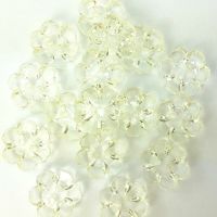 Clear Flower Buttons - 15mm