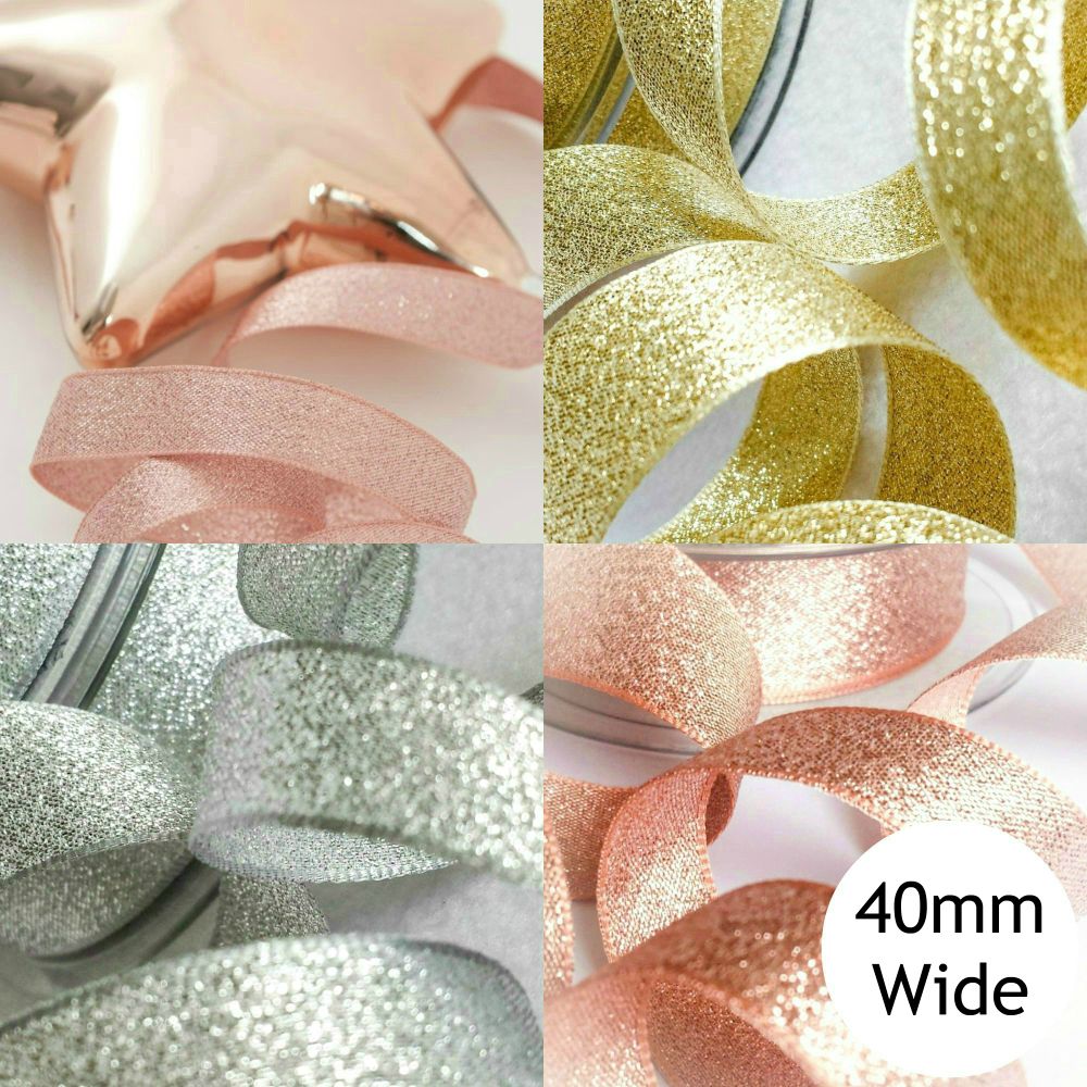 Sparkly Lame Ribbon - 40mm Wide